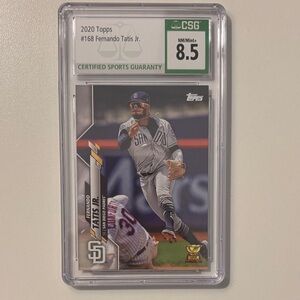 Topps Baseball Card with Gray and Blue Accents